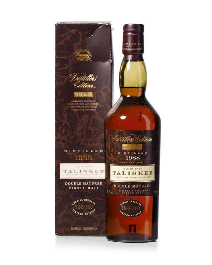 Talisker 1988 12 Year Old Distillers Edition Bottled 2001 With Original Box