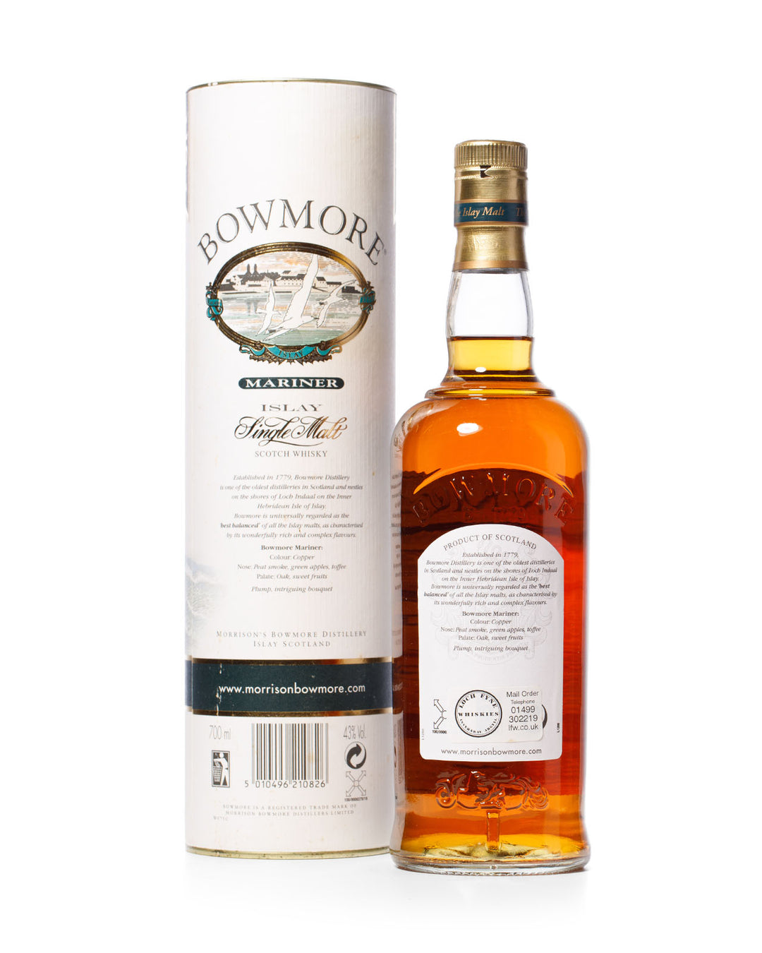 Bowmore 15 Year Old Mariner With Original Tube