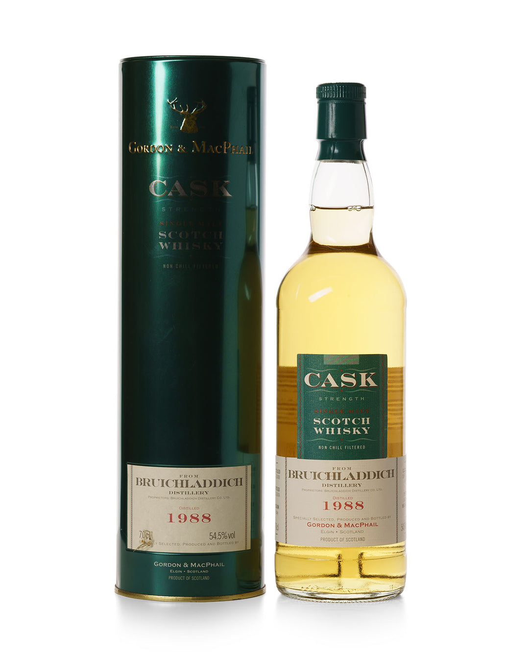 Bruichladdich 1988 Cask Strength Gordon & Macphail With Original Tin
