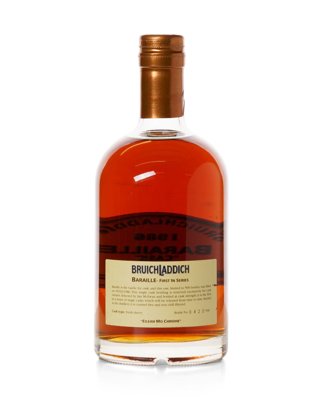 Bruichladdich 1986 Baraille Cask 500ml With Original Tin