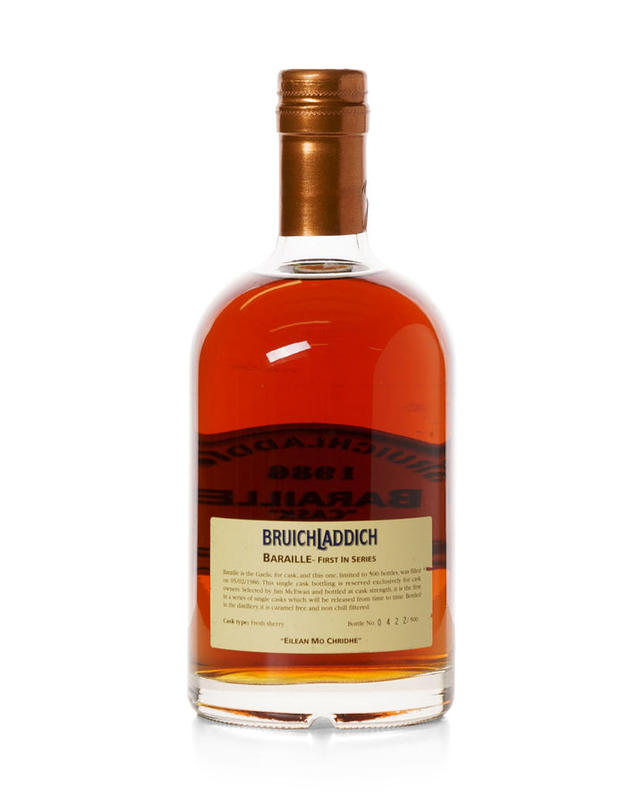 Bruichladdich 1986 Baraille Cask 500ml With Original Tin