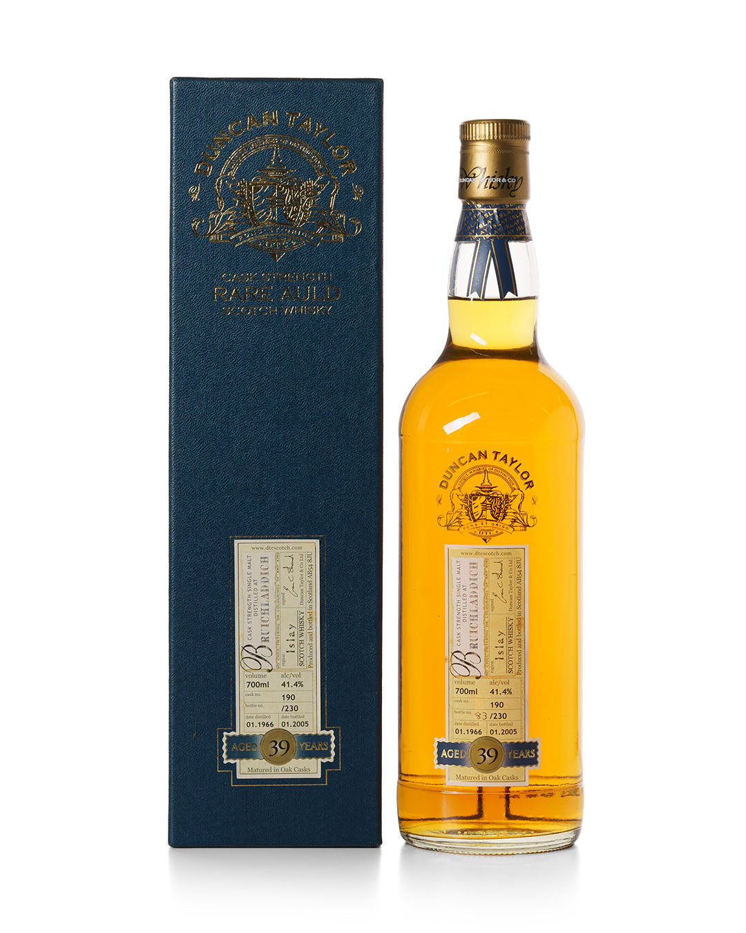 Bruichladdich 1966 39 Year Old Duncan Taylor Rare Auld Bottled 2005 With Original Box