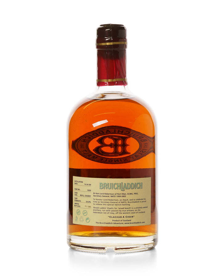 Bruichladdich Valinch 1989 "The Lord Robertson of Port Ellen" 500ml With Original Tin
