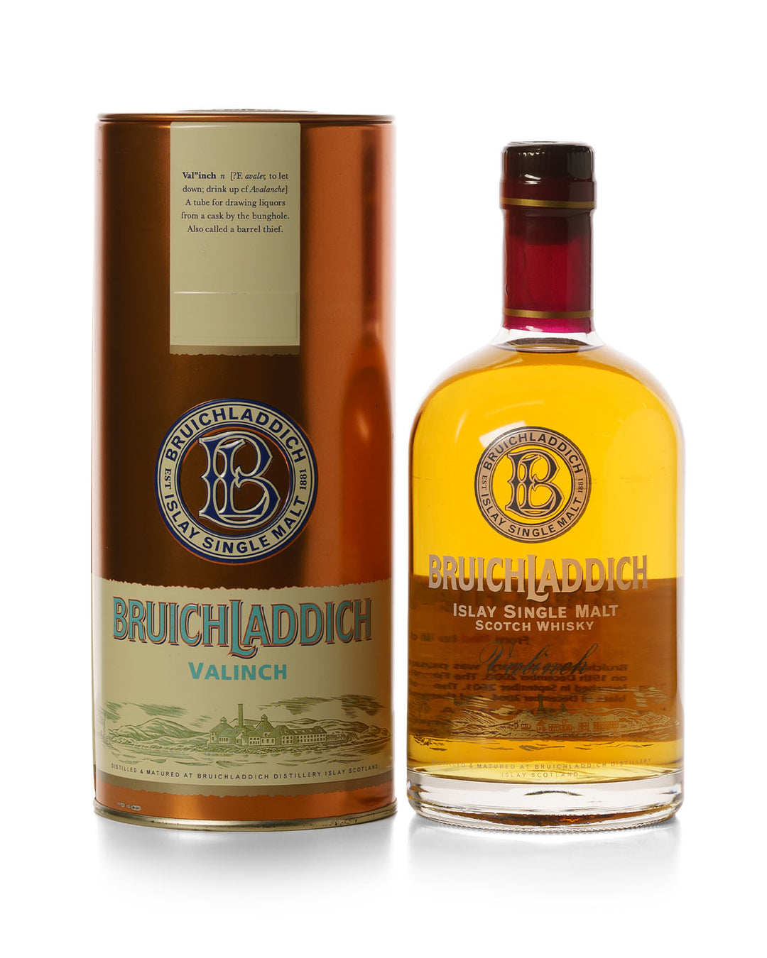 Bruichladdich Valinch 1990 "From Red to Black" 50cl With Original Tin