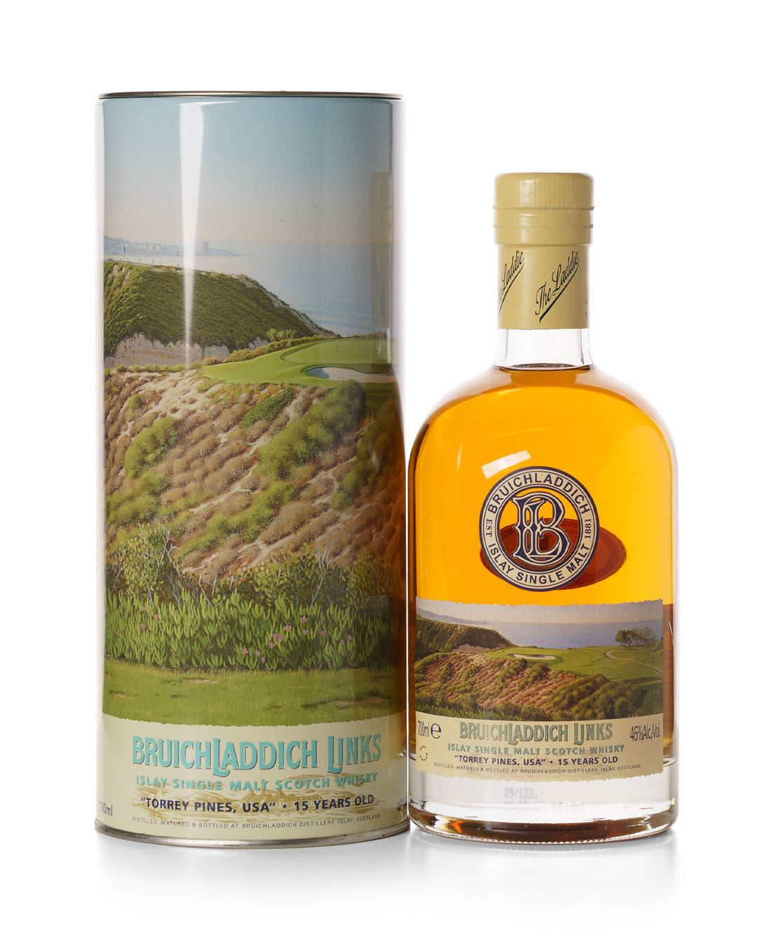 Bruichladdich Links 15 Year Old "Torrey Pines USA" With Original Tin