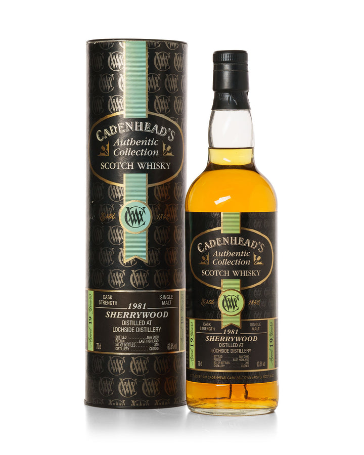 Lochside 1981 19 Year Old Sherrywood Cadenhead's Bottled 2000 With Original Tube