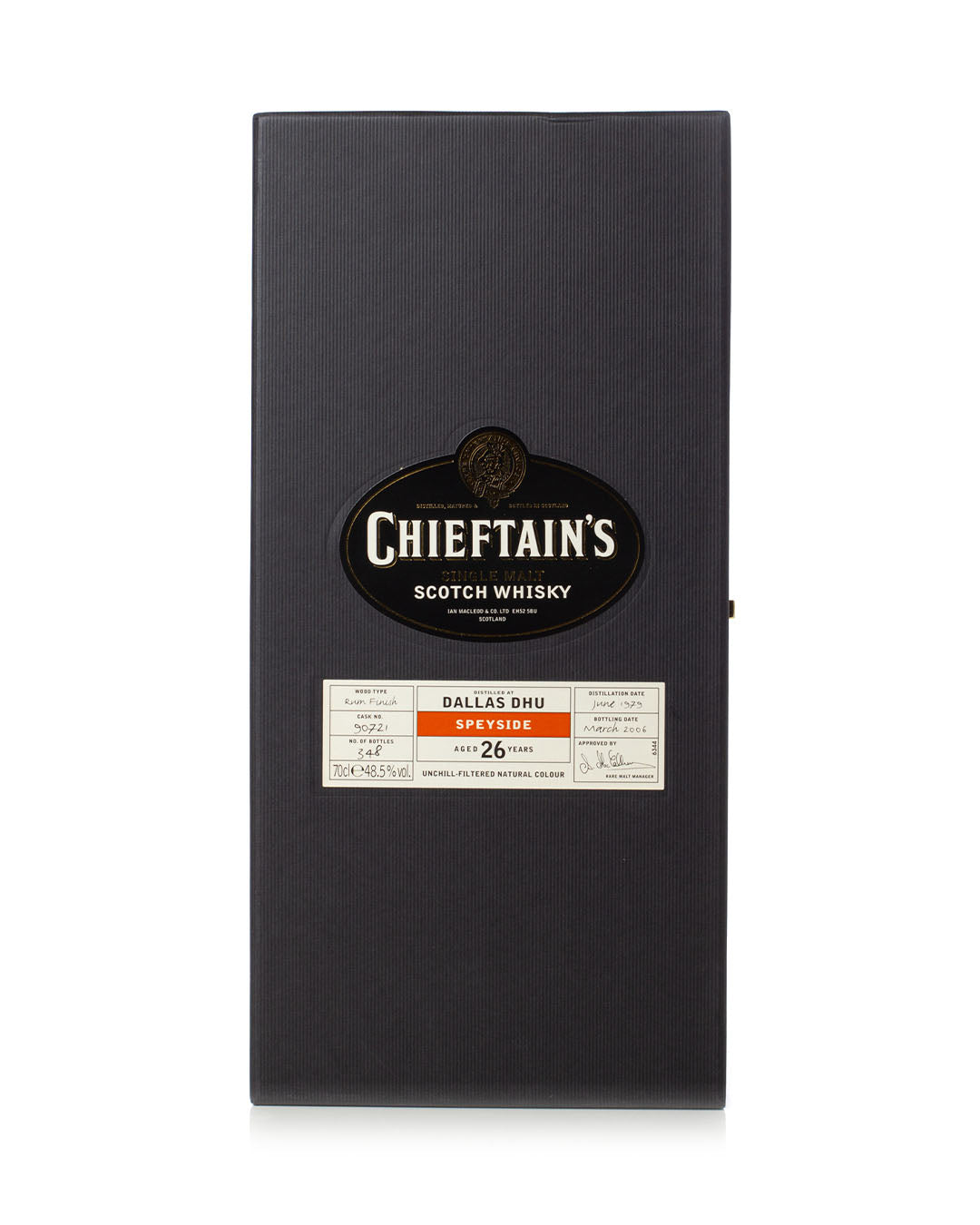 Dallas Dhu 1979 26 Year Old Chieftain's Rum Finish