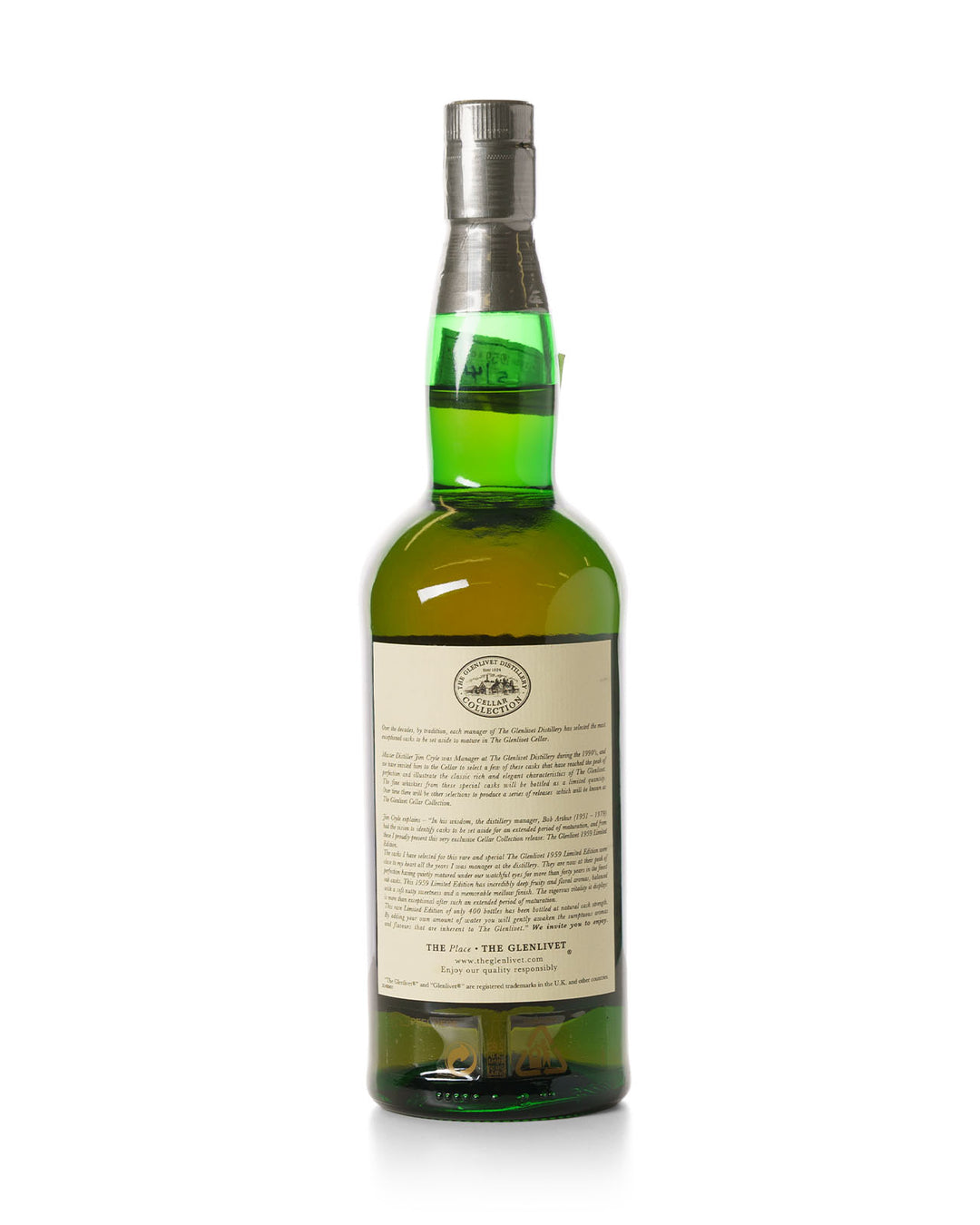 Glenlivet 1959 42 Year Old Cellar Collection Limited Edition Bottled 2001 With Original Wooden Box