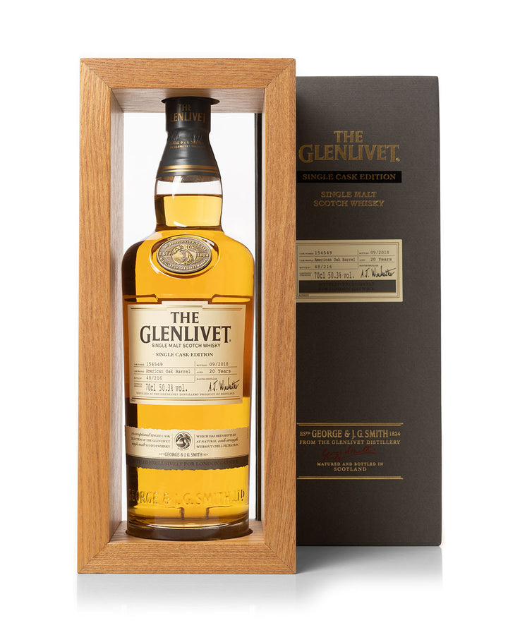 Glenlivet 20 Year Old Single Cask Edition Bottled 2018 With Original Box