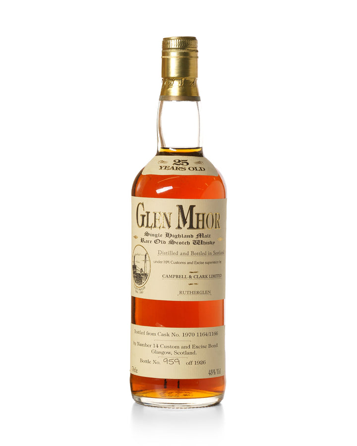 Glen Mhor 1970 25 Year Old Campbell & Clark Bottled 1995 With Original Wooden Box