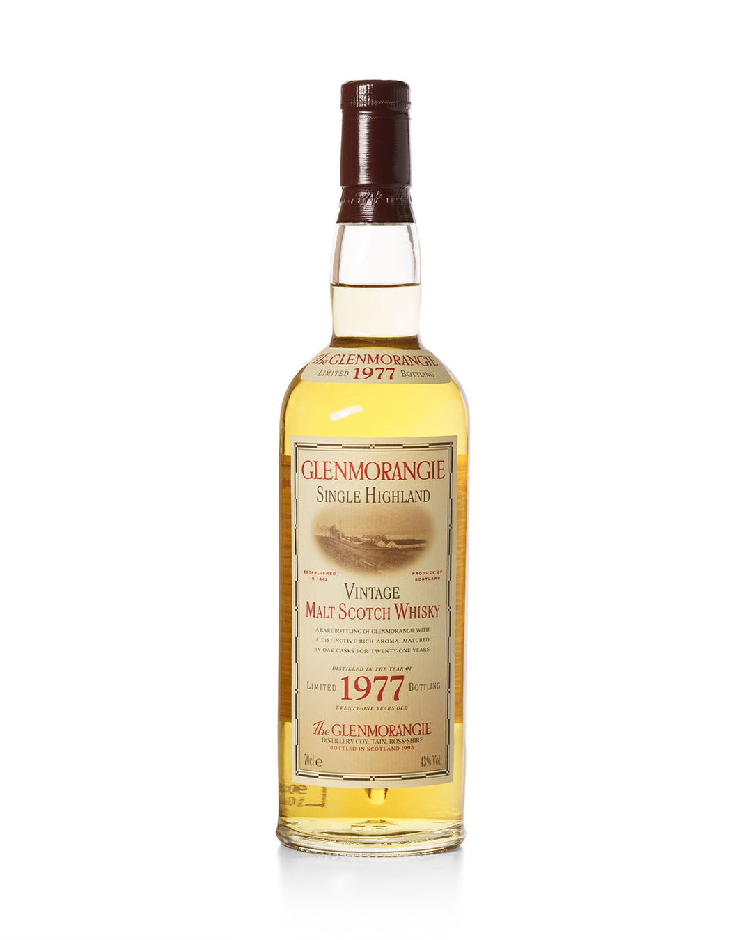Glenmorangie 1977 - 21 Year Old - Bottled in 1998