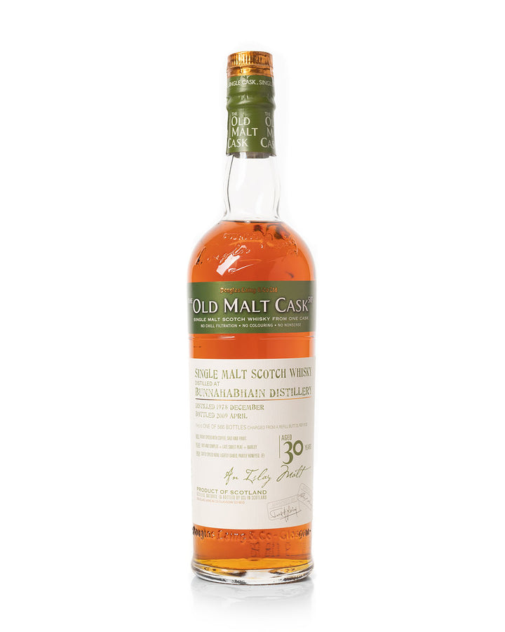 Bunnahabhain 1978 30 Year Old Old Malt Cask Douglas Laing Bottled 2009 With Original Box