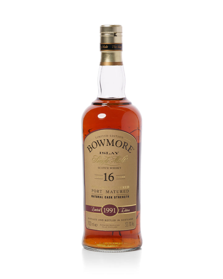 Bowmore 1991 16 Year Old Port Matured Natural Cask Strength With Original Box