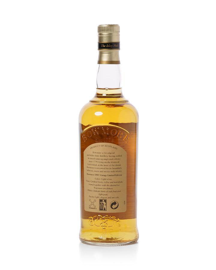 Bowmore 1989 16 Year Old Straight From The Cask Natural Cask Strength With Original Box