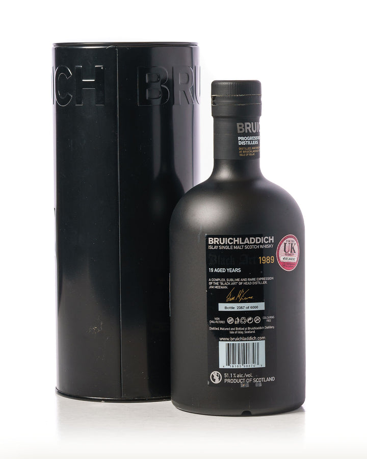 Bruichladdich 1989 19 Year Old Black Art Bottled 2009 With Original Tin