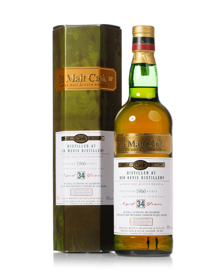 Ben Nevis 1966 34 Year Old Old Malt Cask Douglas Laing Bottled 2001 With Original Box