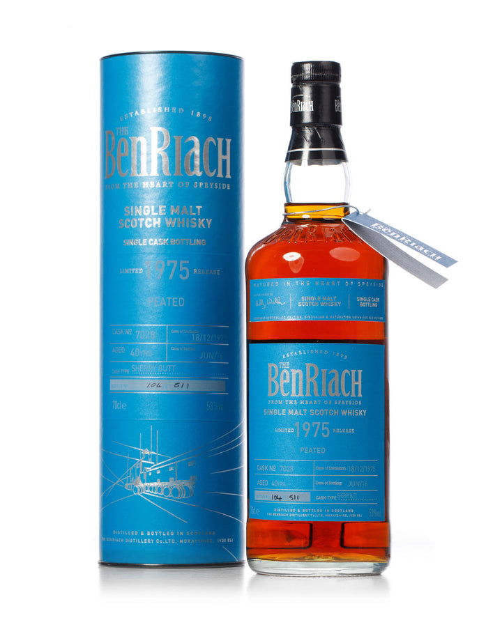 BenRiach 1975 40 Year Old Bottled 2016 With Original Tube Cask No.  7028