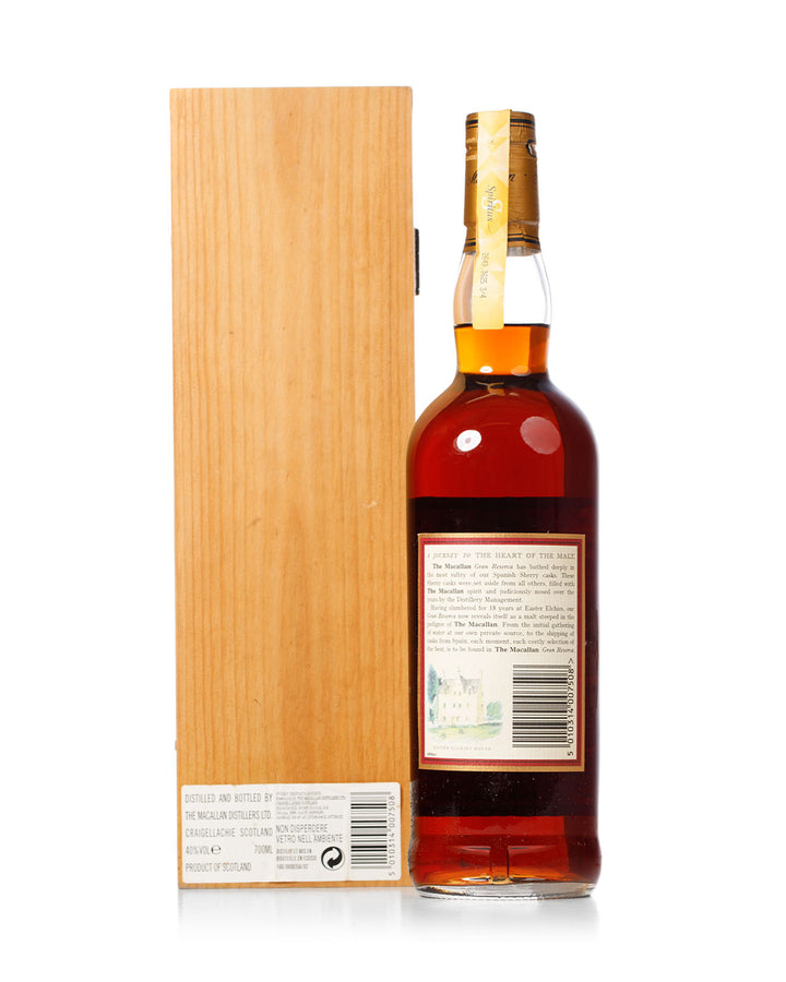 Macallan 1980 18 Year Old Gran Reserva Bottled 1999 With Original Wooden Box