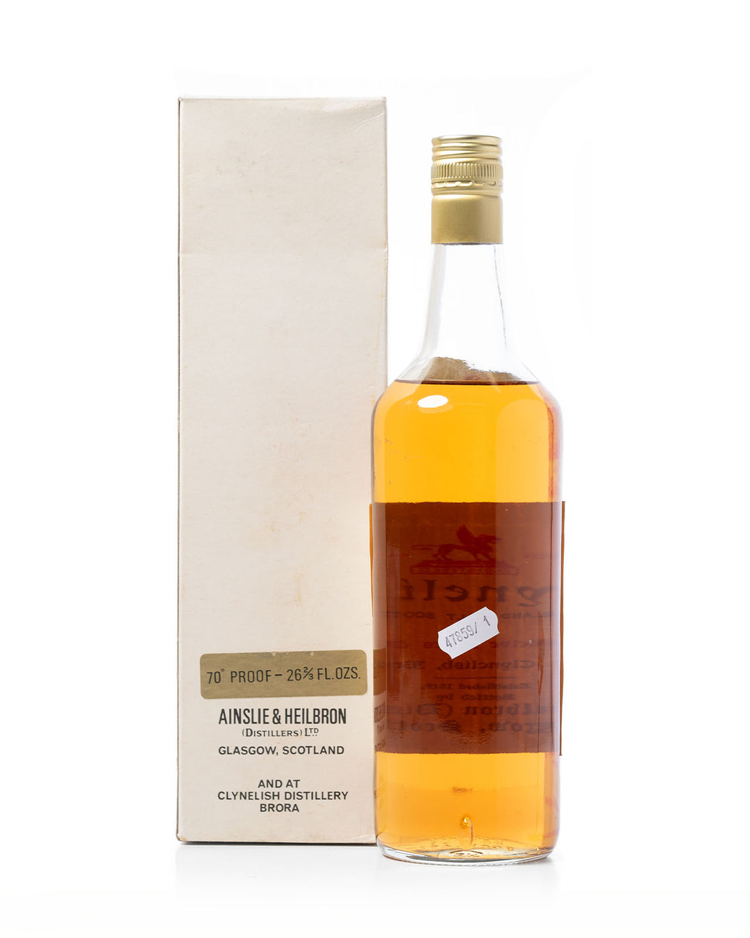 Clynelish 12 Year Old Ainslie & Heilbron 70 Proof 26 2/3 Fl.Oz With Original Box