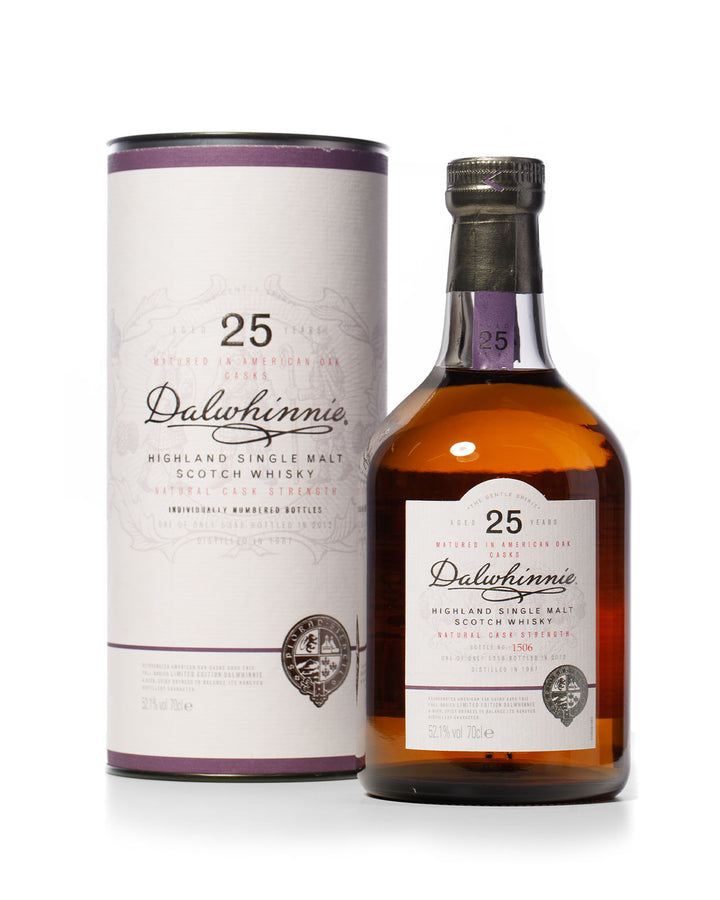 Dalwhinnie 1987 25 Year Old Natural Cask Strength Bottled 2012 With Original Tube
