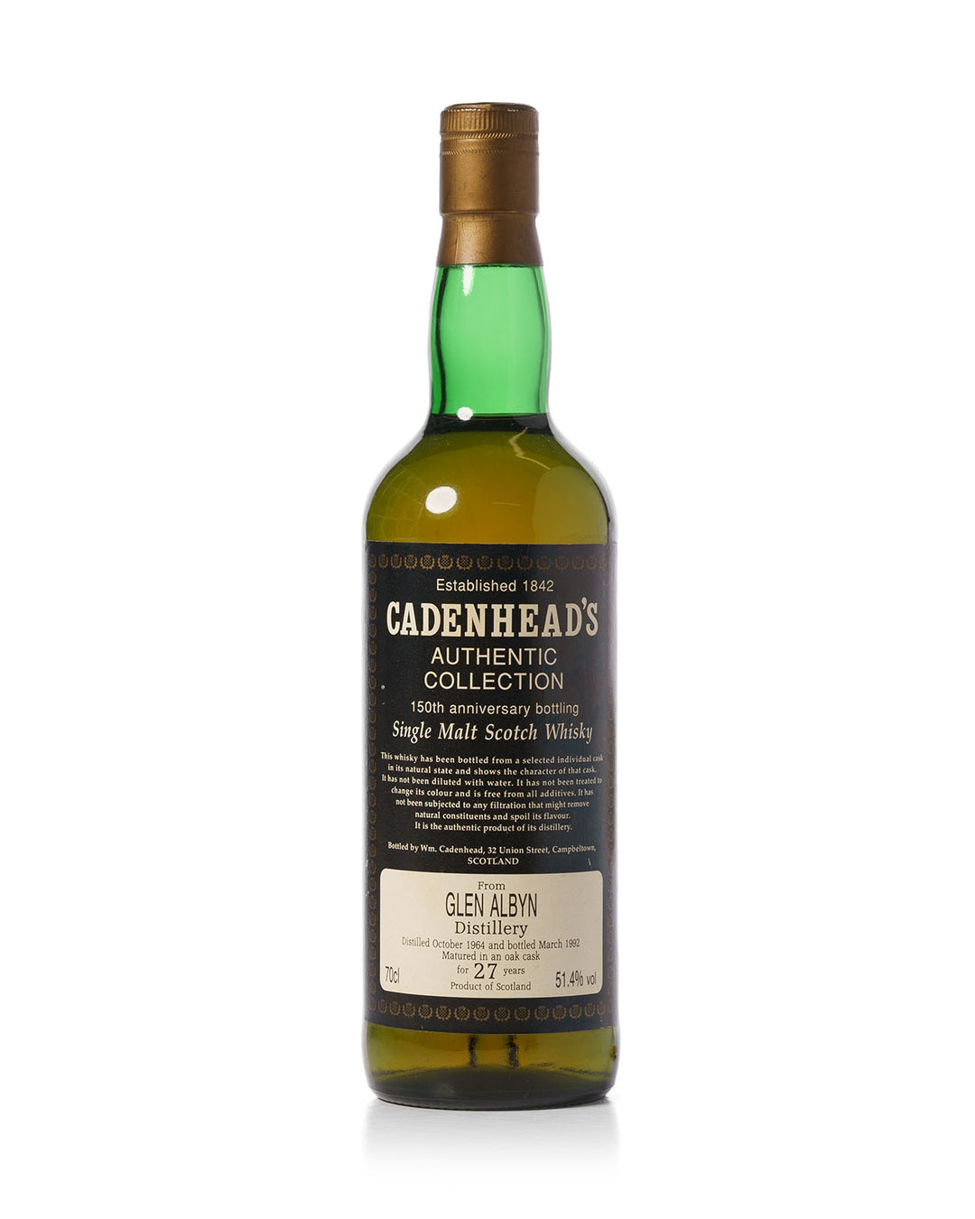 Glen Albyn 1964 27 Year Old Cadenhead's Authentic Collection Bottled 1992