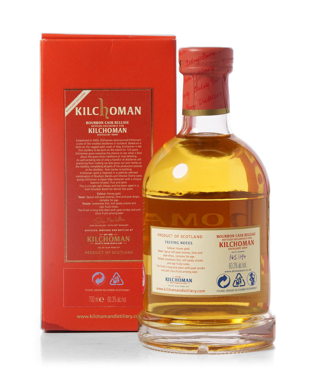 Kilchoman 2008 4 Year Old Bottled 2013 With Original Box