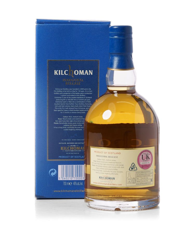 Kilchoman 3 Year Old Inaugural Release Bottled 2009 With Original Box