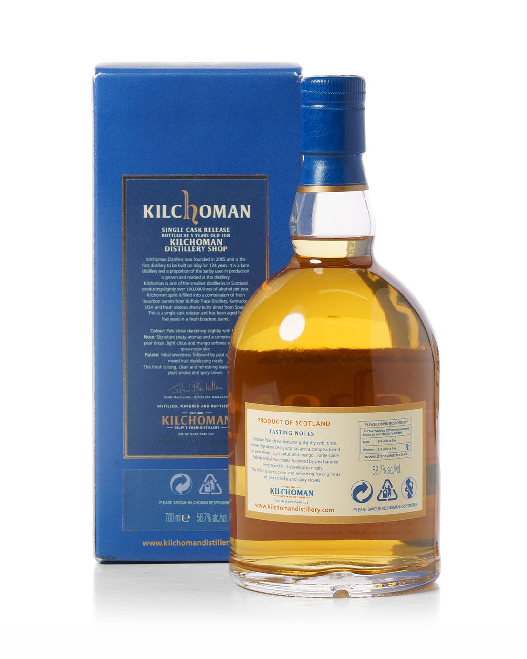 Kilchoman 5 Year Old Single Cask Release Bottled 2011 With Original Box