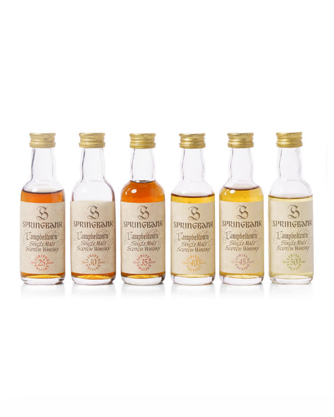 Springbank Millennium Miniatures 25, 30, 35, 40, 45 and 50