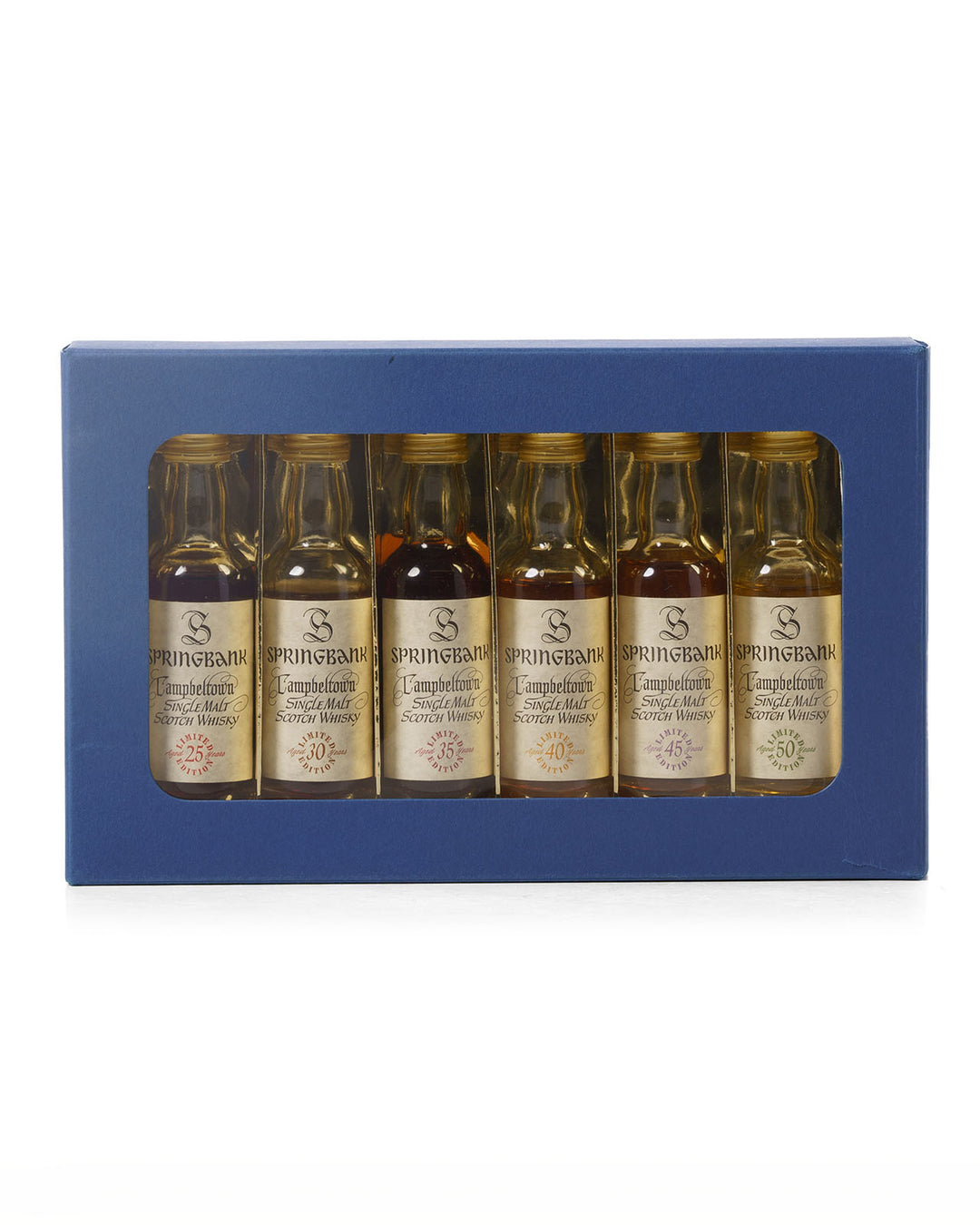Springbank Millennium Miniatures 25, 30, 35, 40, 45 and 50 Years Old