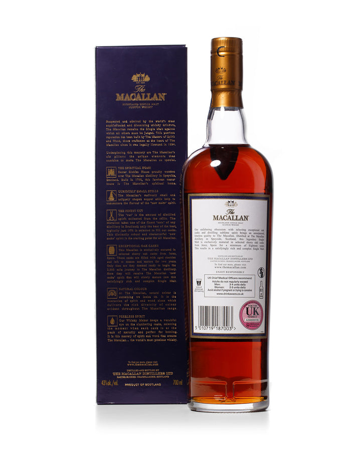 Macallan 1997 18 Year Old Sherry Oak Bottled 2015 With Original Box
