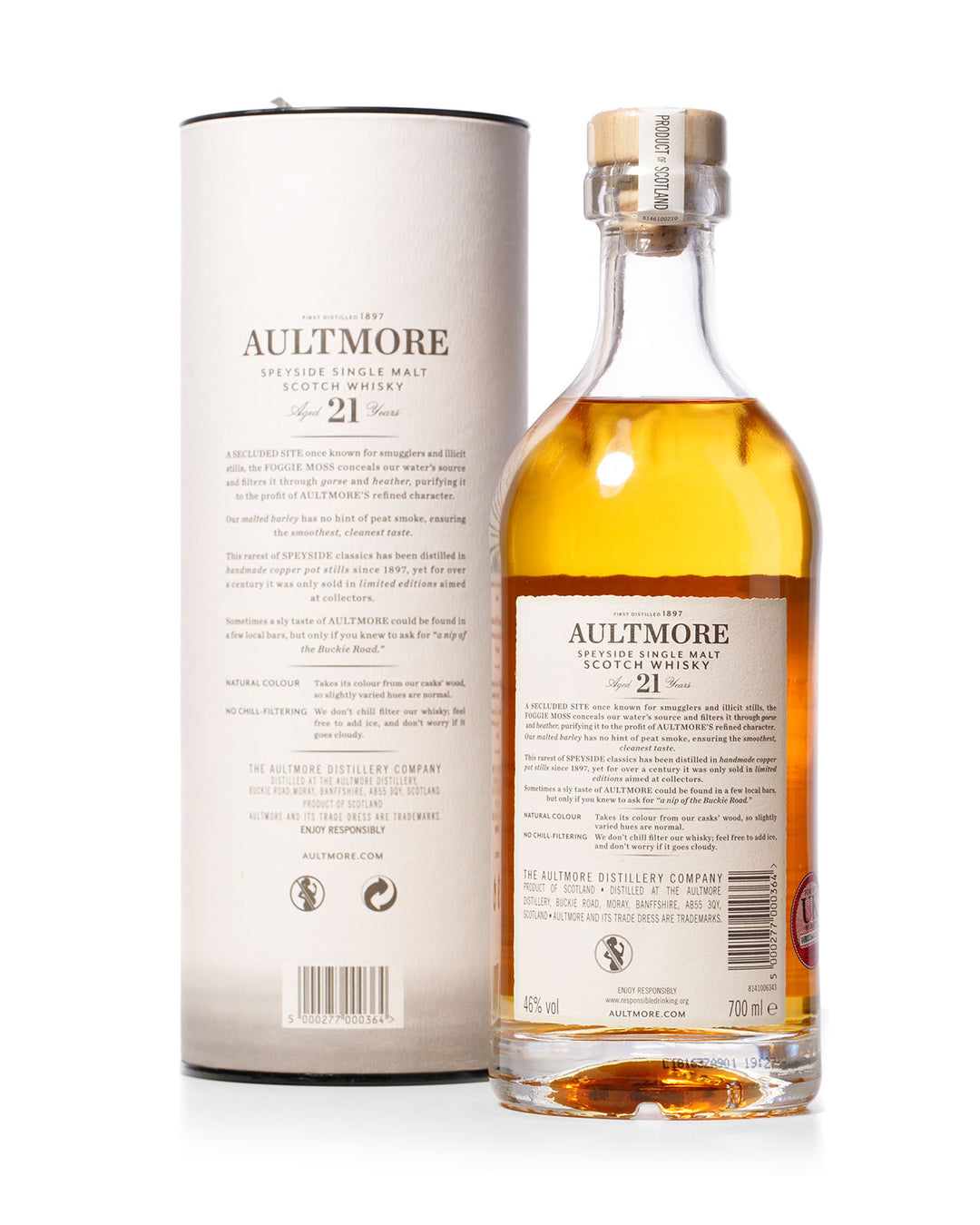 Aultmore 21 Year Old Foggie Moss Bottled 2016 With Original Tube