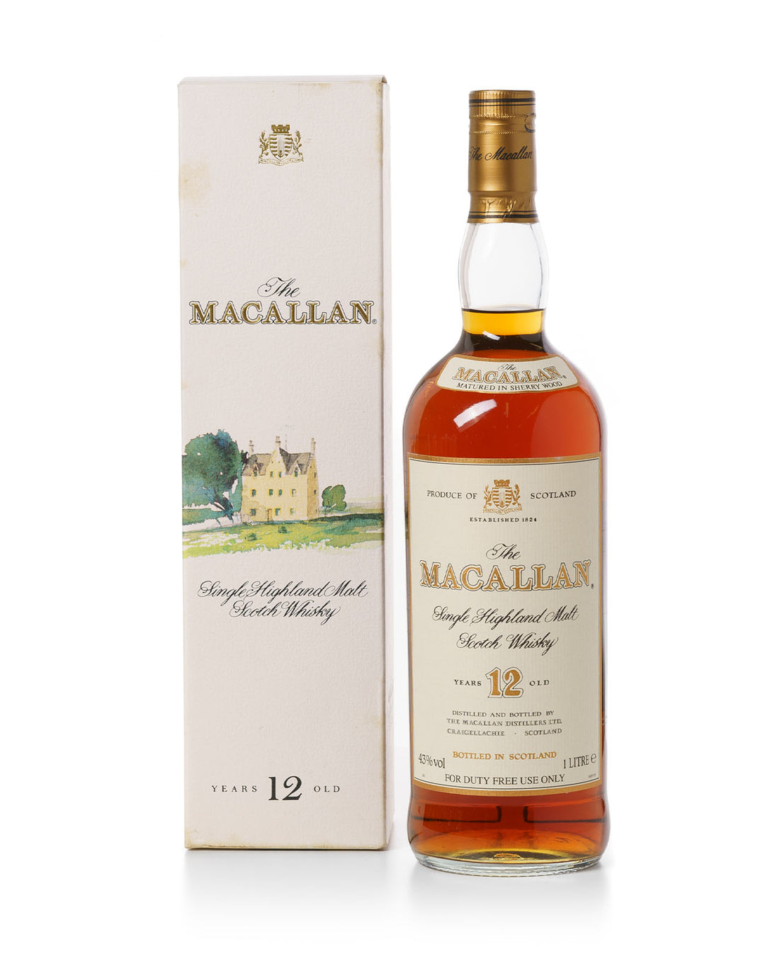 Macallan 12 Year Old Sherry Cask 1 Litre Foil Capsule With Original Box
