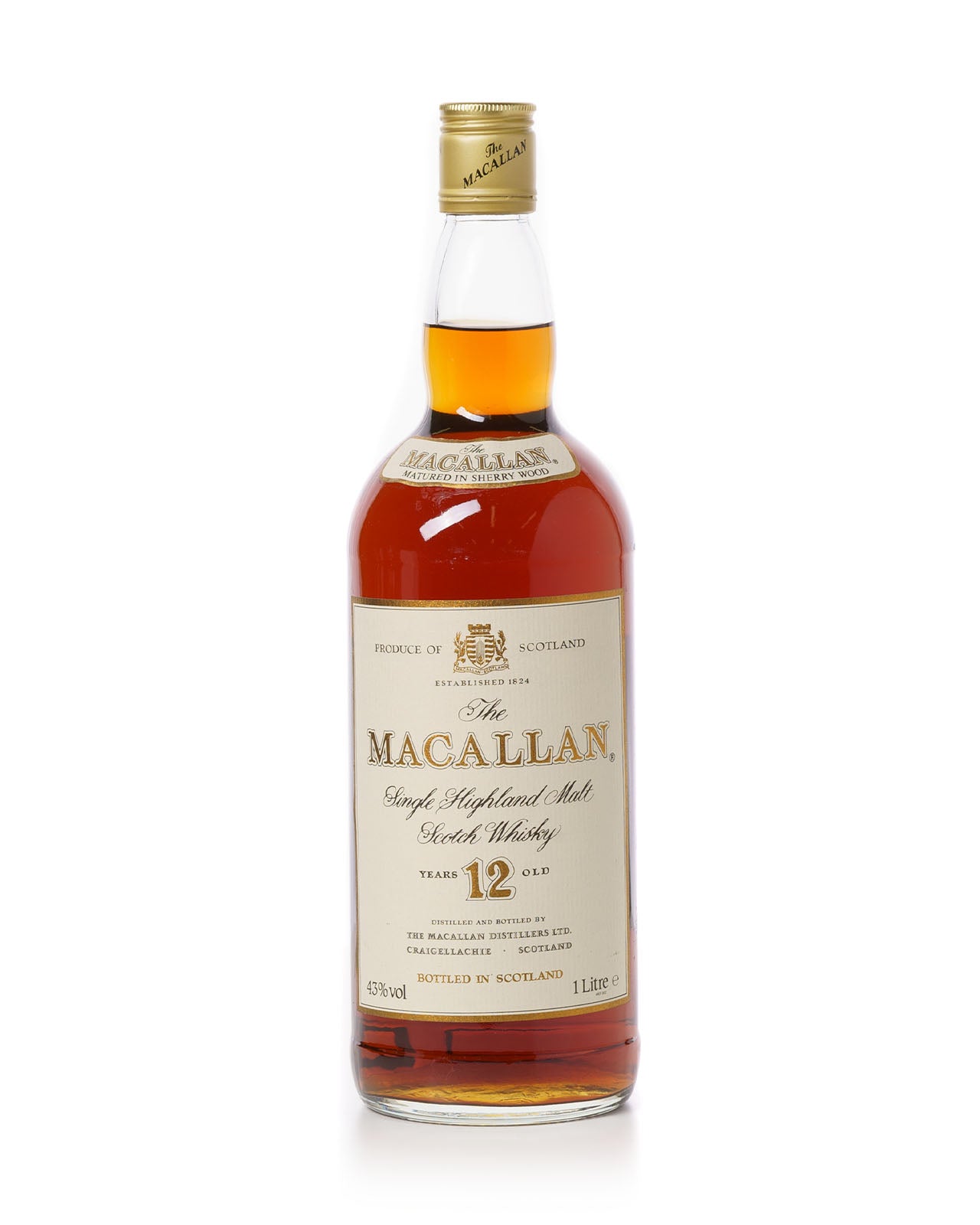 【新品未開封】Macallan 12Year OldSherryOak Cask Macallan 12 Year Old Sherry Cask 1 Litre Screw Cap With