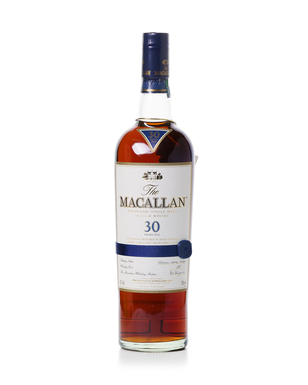Macallan 30 Year Old Sherry Oak With Wooden Original Box