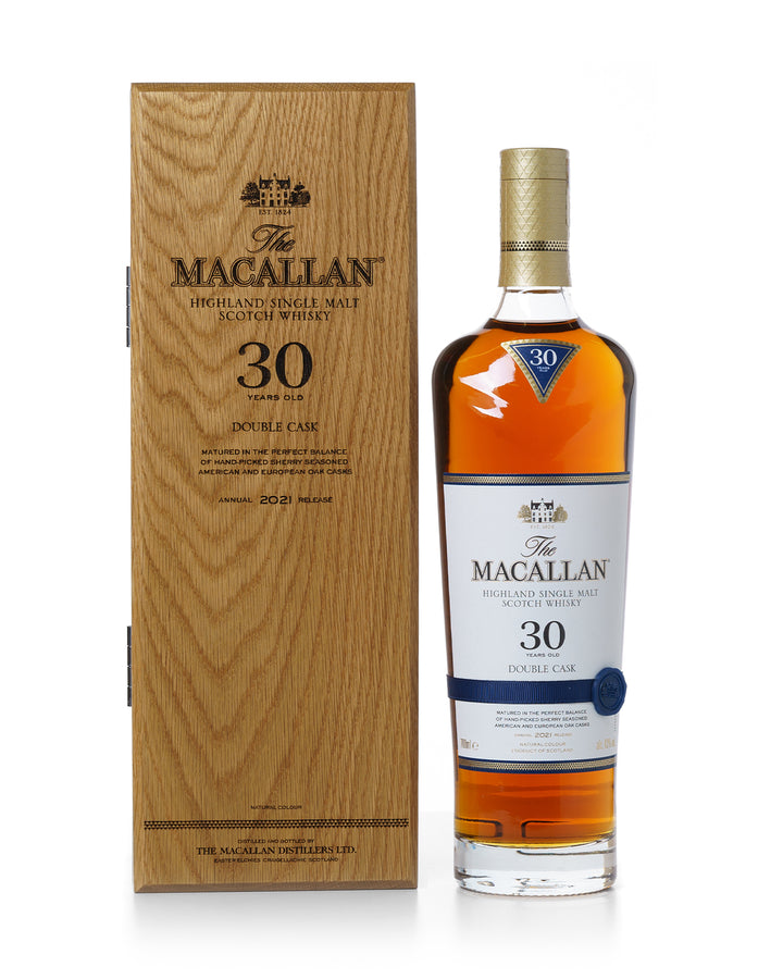 Macallan 30 Year Old Double Cask 2021 Release With Wooden Original Box