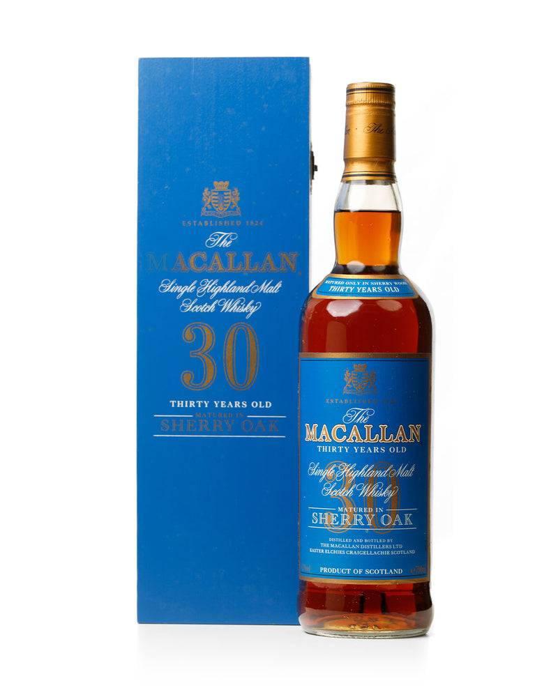 Macallan 30 Year Old Sherry Oak Bottled 1990s 2000s With Original Box