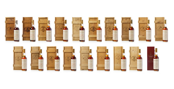 The Macallan Anniversary Malt Vertical Collection – The Only Known Complete Set Of Every Release (19 bottles)