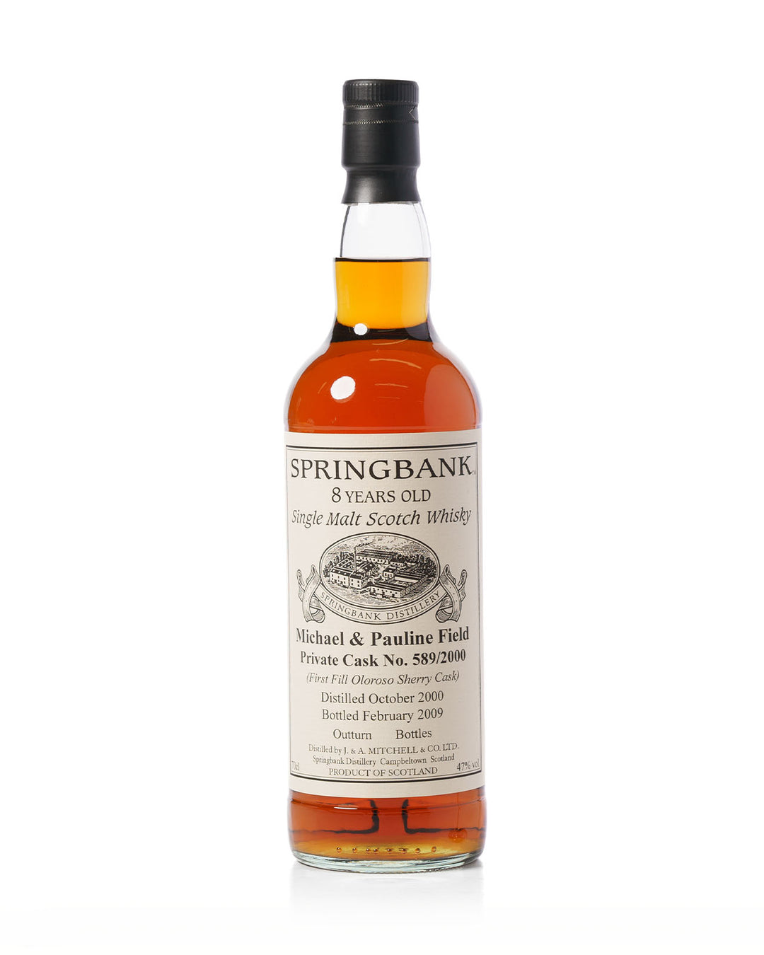 Springbank 2000 8 Year Old Private Cask No.589/2000 Bottled 2009