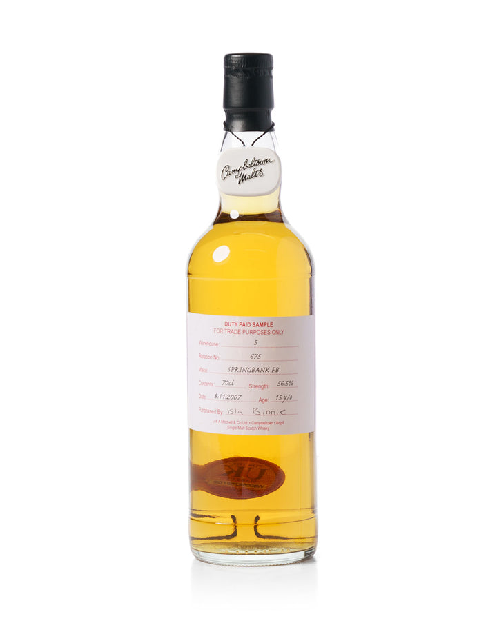 Springbank 15 Year Old Cage Bottling - Warehouse 5 / Rotation 675