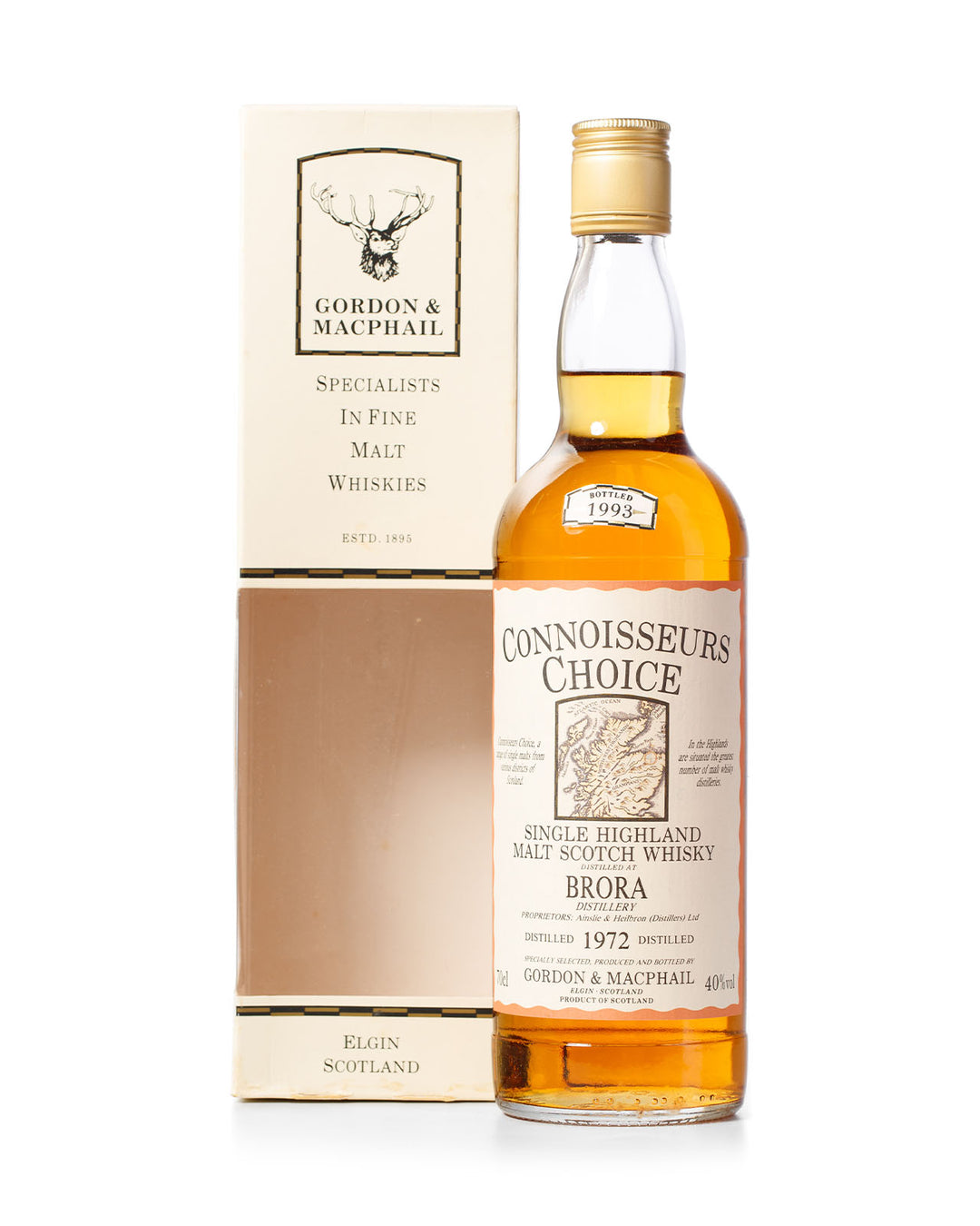 Brora 1972 21 Year Old Connoisseurs Choice Gordon & Macphail Bottled 1993 With Original Box