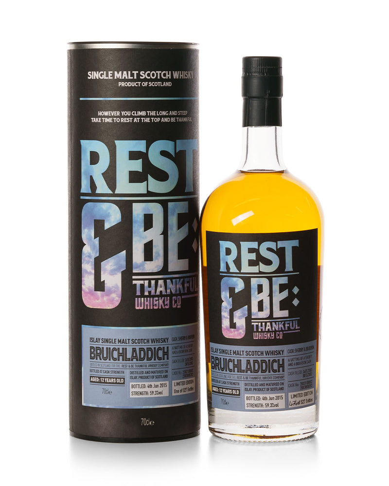 Bruichladdich 2003 12 Year Old Rest & Be Thankful Bottled 2015 With Original Tube