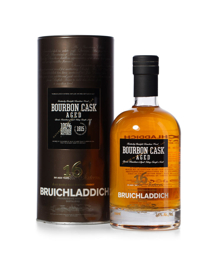 Bruichladdich 16 Year Old "Bourbon Cask Aged" With Original Metal Tube
