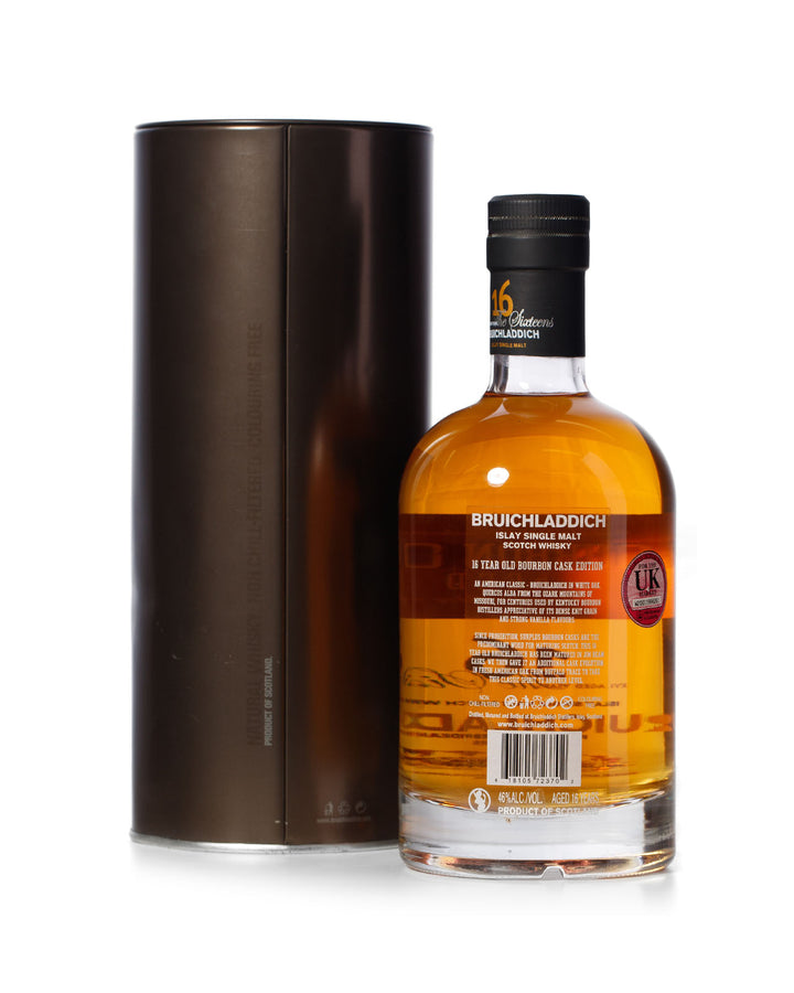 Bruichladdich 16 Year Old "Bourbon Cask Aged" With Original Metal Tube