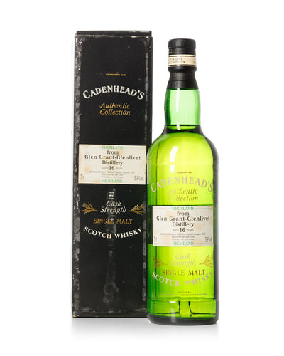 Glen Grant-Glenlivet 1980 16 Year Old Cadenhead's Authentic Collection Bottled 1997 With Original Box