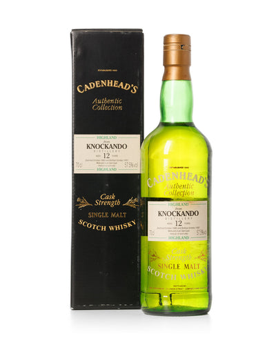 Knockando 1980 12 Year Old Cadenhead's Authentic Collection Bottled 1992 With Original Box