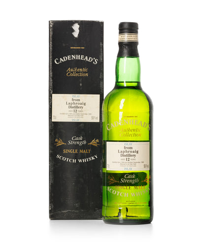 Laphroaig 1984 12 Year Old Cadenhead's Authentic Collection Bottled 1996 With Original Box
