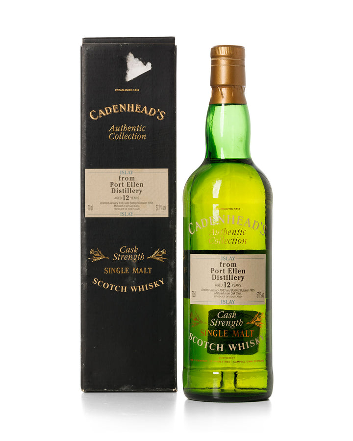 Port Ellen 1983 12 Year Old Cadenhead's Authentic Collection Bottled 1995 With Original Box