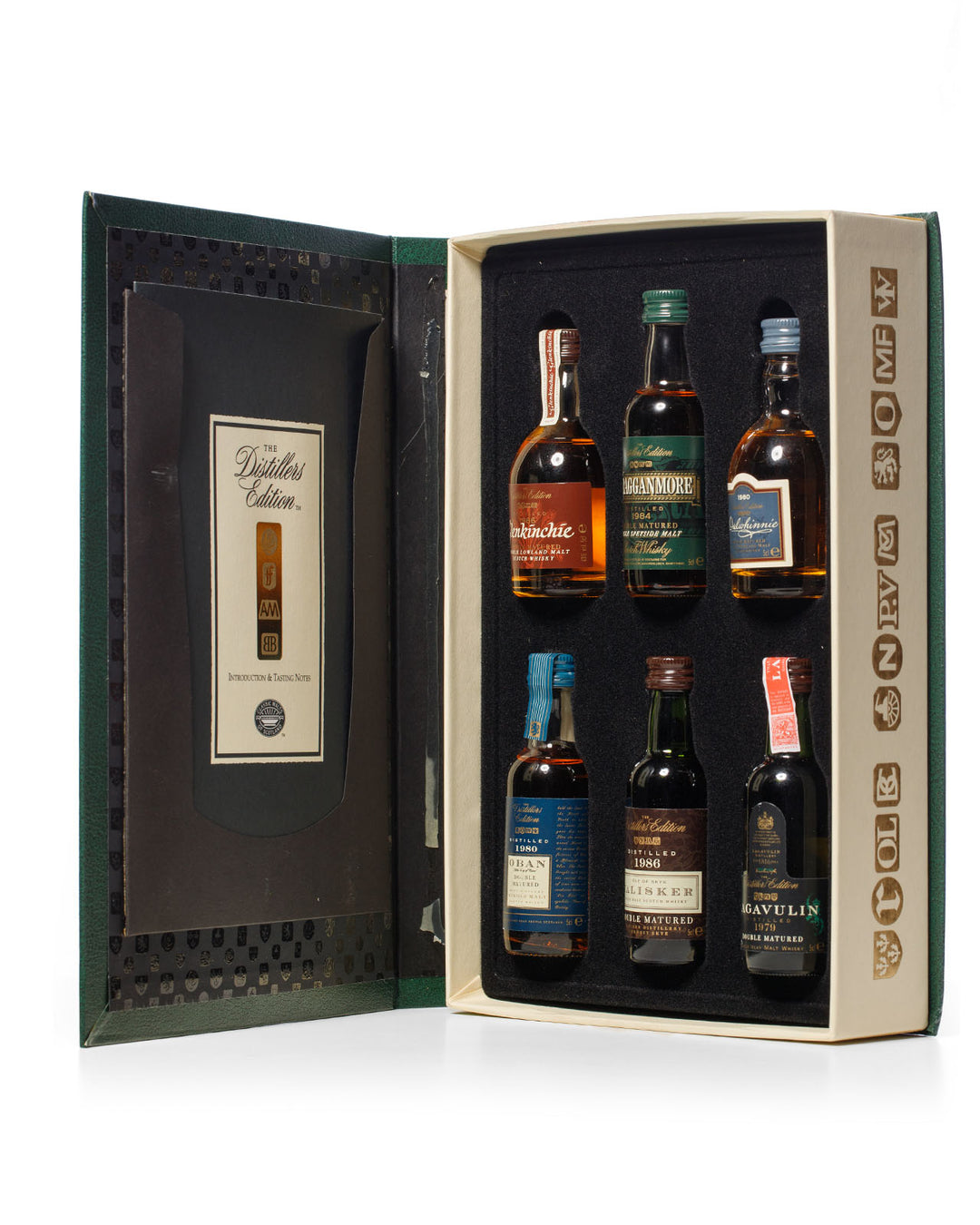 Distillers Edition Miniature Set Glenkinchie, Oban, Dalwhinnie, Talisker, Cragganmore, Lagavulin 50ml bottles With Presentation Box