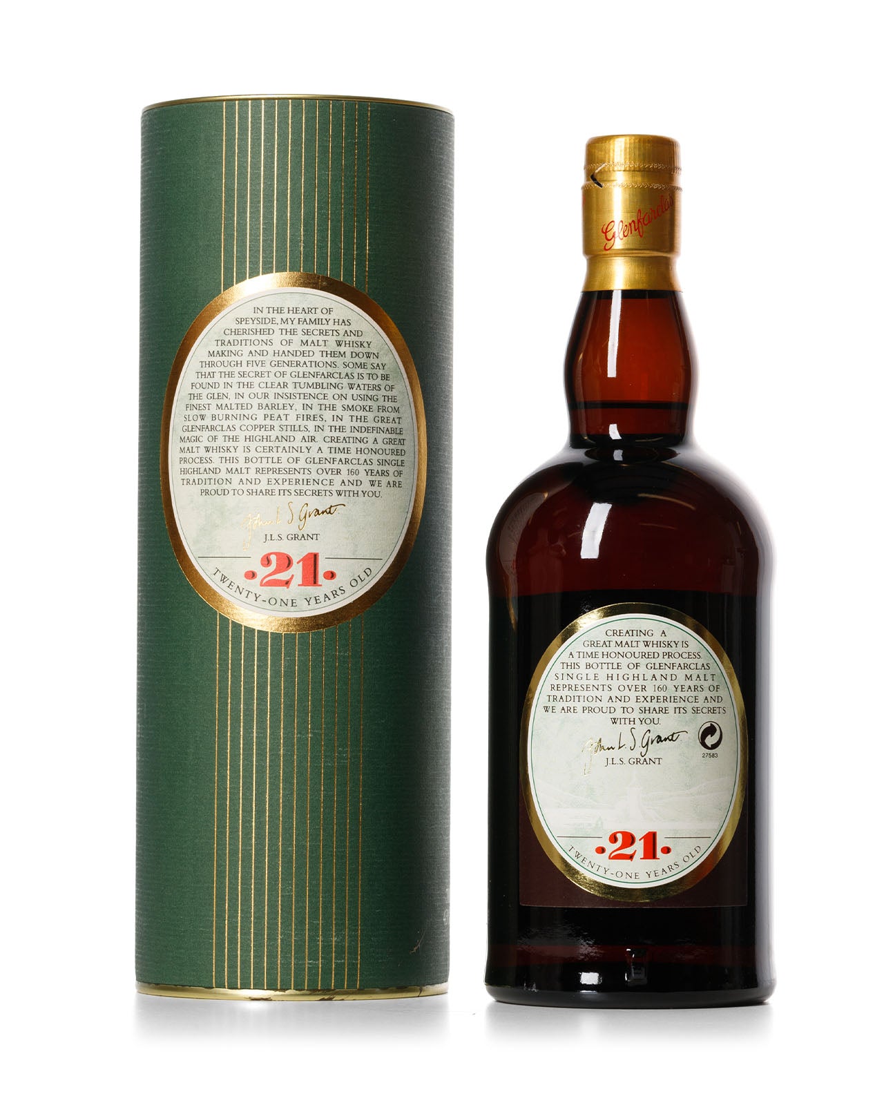 Glenfarclas 21 Year Old With Original Tube – Mark Littler